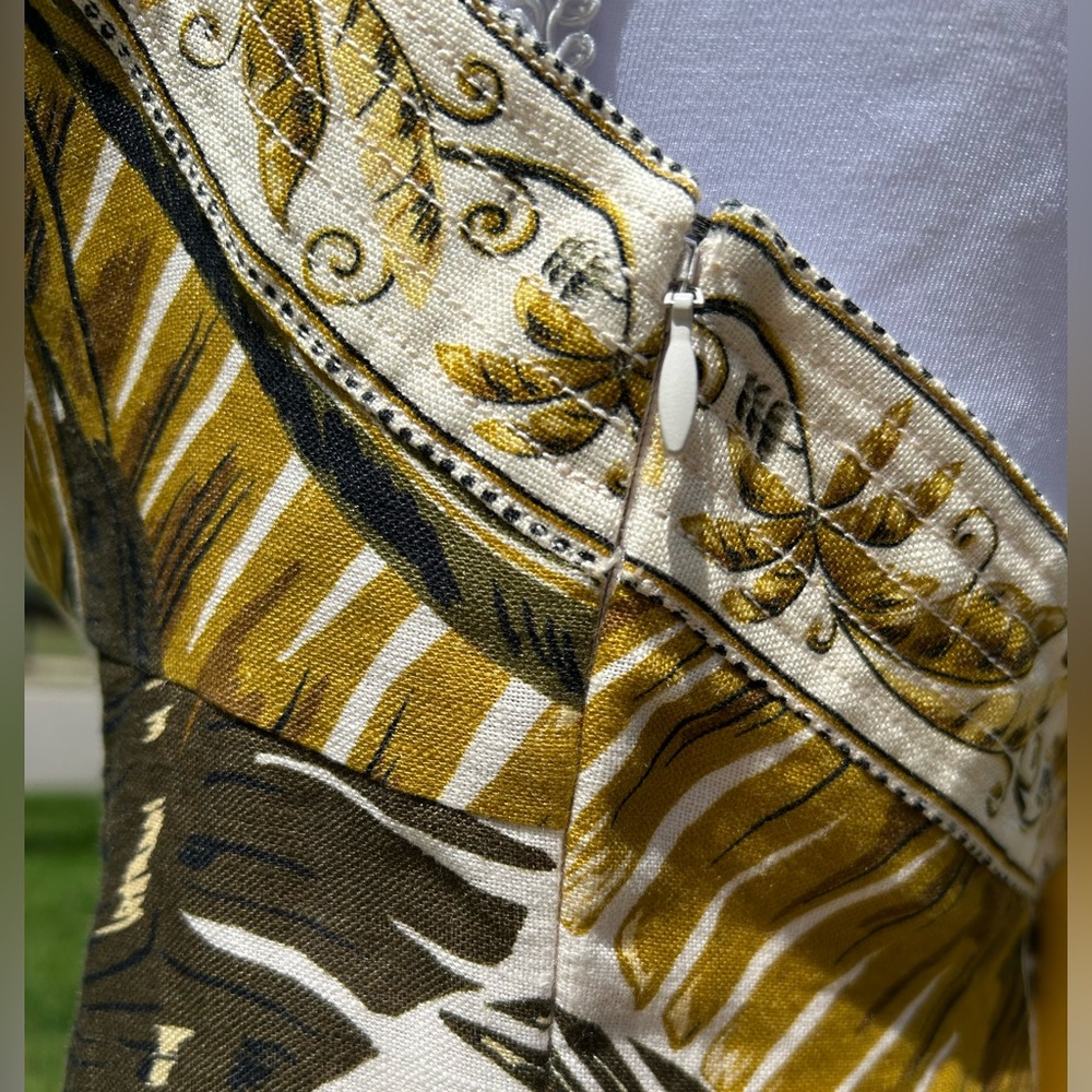 NWT🌷FARM Rio Trancoso Sand Sweetheart Neckline Sleeveless Mini Dress - Picture 15 of 16